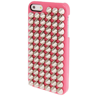 Silver Punk Pyramid Studded Style Studs Rivet Hard Back Case for iPhone 5 & 5s & SE