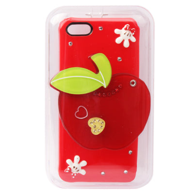 3D Red Apple Acrylic Mirror Case for iPhone 5 & 5s & SE