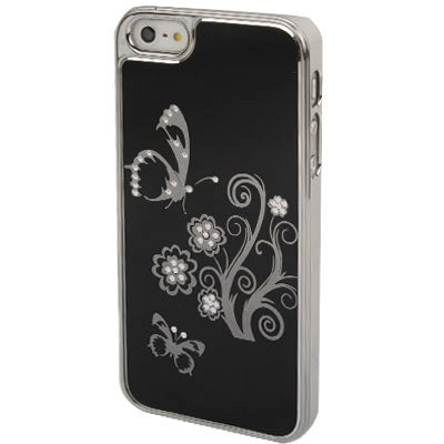 Butterfly Pattern Diamond Electroplated Plastic Shell for iPhone 5 & 5s & SE