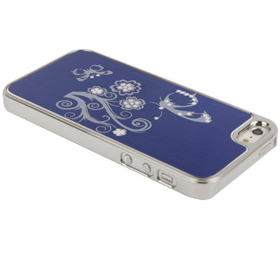 Butterfly Pattern Diamond Electroplated Plastic Shell for iPhone 5 & 5s & SE