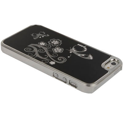 Butterfly Pattern Diamond Electroplated Plastic Shell for iPhone 5 & 5s & SE