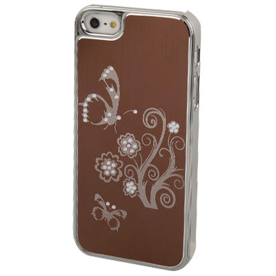 Butterfly Pattern Diamond Electroplated Plastic Shell for iPhone 5 & 5s & SE