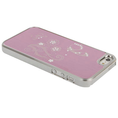 Butterfly Pattern Diamond Electroplated Plastic Shell for iPhone 5 & 5s & SE