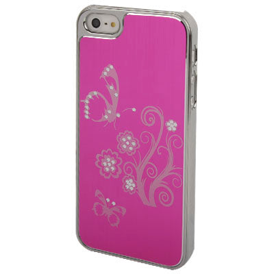 Butterfly Pattern Diamond Electroplated Plastic Shell for iPhone 5 & 5s & SE