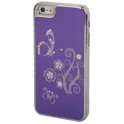 Butterfly Pattern Diamond Electroplated Plastic Shell for iPhone 5 & 5s & SE