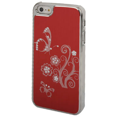 Butterfly Pattern Diamond Electroplated Plastic Shell for iPhone 5 & 5s & SE