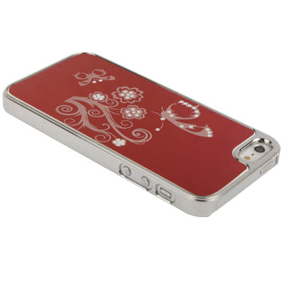 Butterfly Pattern Diamond Electroplated Plastic Shell for iPhone 5 & 5s & SE