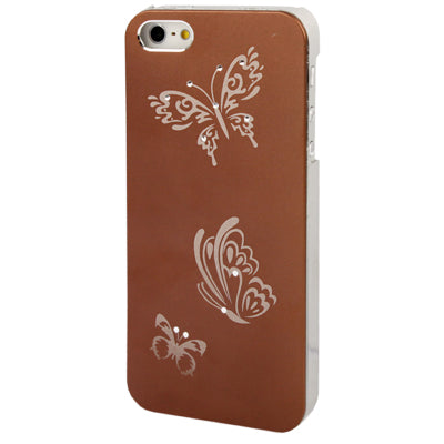 Butterfly Pattern Silver Plating Plastic Case for iPhone 5 & 5s & SE