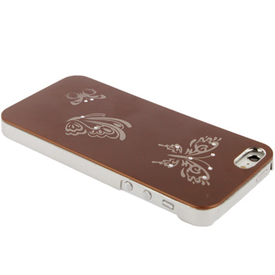 Butterfly Pattern Silver Plating Plastic Case for iPhone 5 & 5s & SE