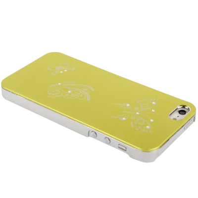 Butterfly Pattern Silver Plating Plastic Case for iPhone 5 & 5s & SE