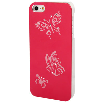 Butterfly Pattern Silver Plating Plastic Case for iPhone 5 & 5s & SE