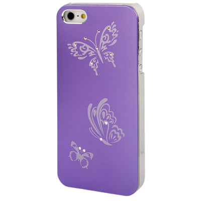 Butterfly Pattern Silver Plating Plastic Case for iPhone 5 & 5s & SE