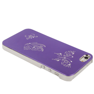 Butterfly Pattern Silver Plating Plastic Case for iPhone 5 & 5s & SE