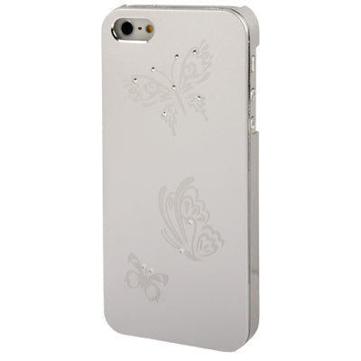 Butterfly Pattern Silver Plating Plastic Case for iPhone 5 & 5s & SE