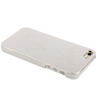 Butterfly Pattern Silver Plating Plastic Case for iPhone 5 & 5s & SE