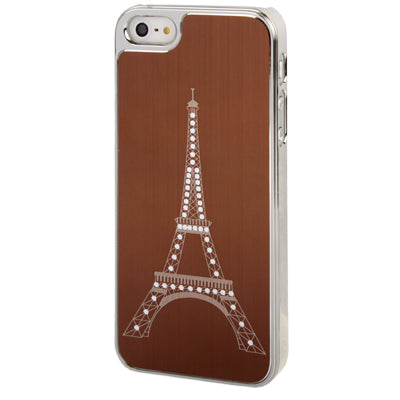 Eiffel Tower Pattern Silver Plating Plastic Case for iPhone 5 & 5s & SE