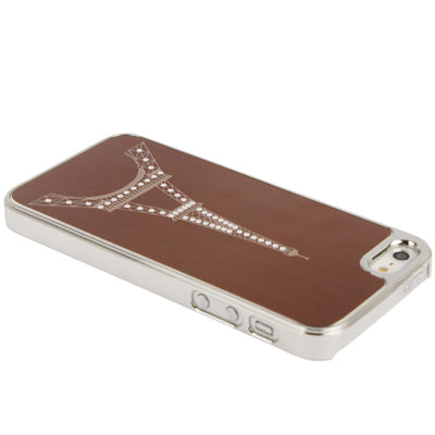 Eiffel Tower Pattern Silver Plating Plastic Case for iPhone 5 & 5s & SE