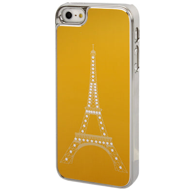 Eiffel Tower Pattern Silver Plating Plastic Case for iPhone 5 & 5s & SE