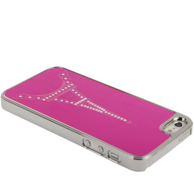 Eiffel Tower Pattern Silver Plating Plastic Case for iPhone 5 & 5s & SE