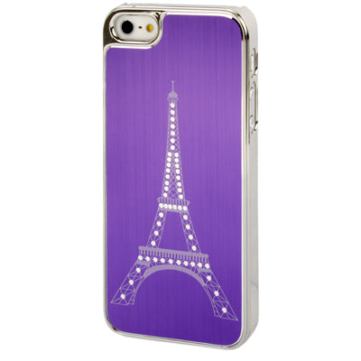 Eiffel Tower Pattern Silver Plating Plastic Case for iPhone 5 & 5s & SE