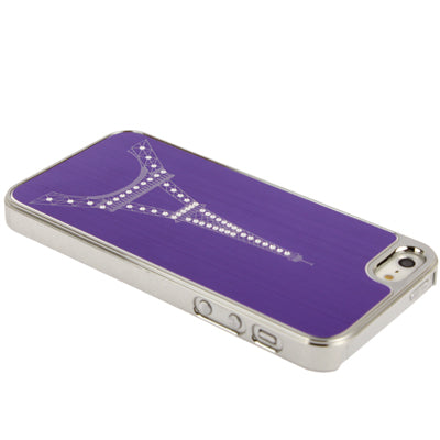 Eiffel Tower Pattern Silver Plating Plastic Case for iPhone 5 & 5s & SE