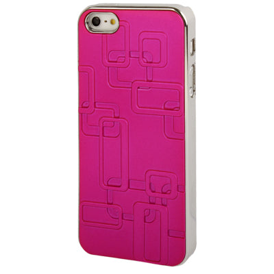 Embossed Geometric Pattern Silver Plating Plastic Case for iPhone 5 & 5s & SE