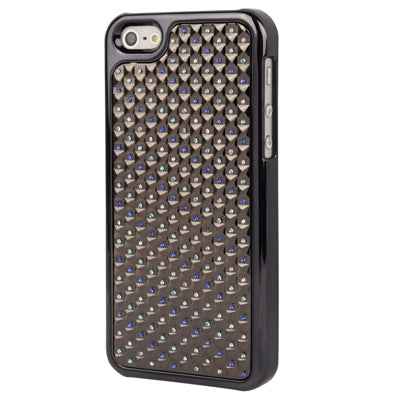 Black Frame Diamond Encrusted Plating Skinning Plastic Case for iPhone 5 & 5s & SE