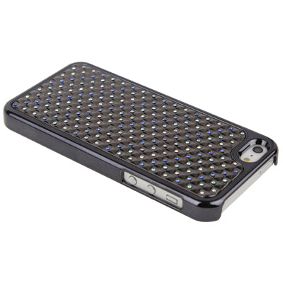 Black Frame Diamond Encrusted Plating Skinning Plastic Case for iPhone 5 & 5s & SE