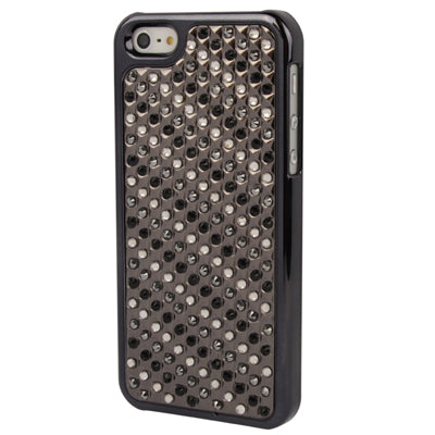 Black Frame Diamond Encrusted Plating Skinning Plastic Case for iPhone 5 & 5s & SE