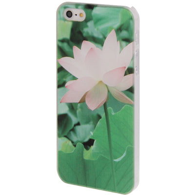 QYG Q-case High Quality Plant Series Lotus Pattern Plastic Protective Case for iPhone 5 & 5s & SE