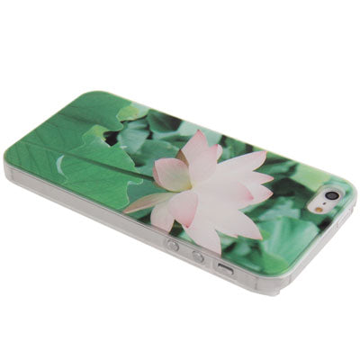 QYG Q-case High Quality Plant Series Lotus Pattern Plastic Protective Case for iPhone 5 & 5s & SE