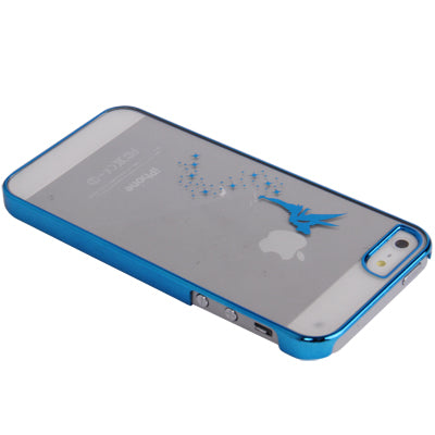 Angel Pattern Ultra Thin Plating Border Transparent Plastic Case for iPhone 5 & 5s & SE, Package Random Delivery