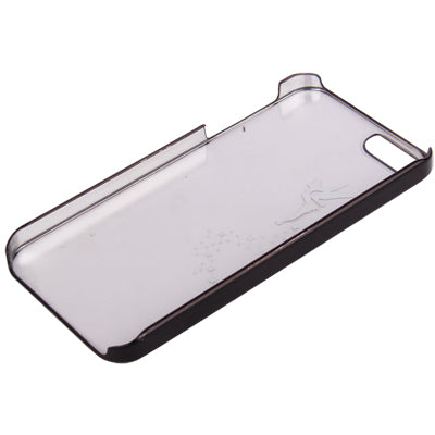 Angel Pattern Ultra Thin Plating Border Transparent Plastic Case for iPhone 5 & 5s & SE, Package Random Delivery