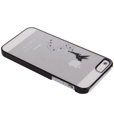 Angel Pattern Ultra Thin Plating Border Transparent Plastic Case for iPhone 5 & 5s & SE, Package Random Delivery