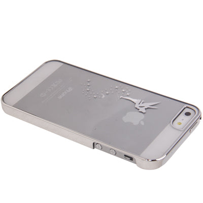 Angel Pattern Ultra Thin Plating Border Transparent Plastic Case for iPhone 5 & 5s & SE, Package Random Delivery