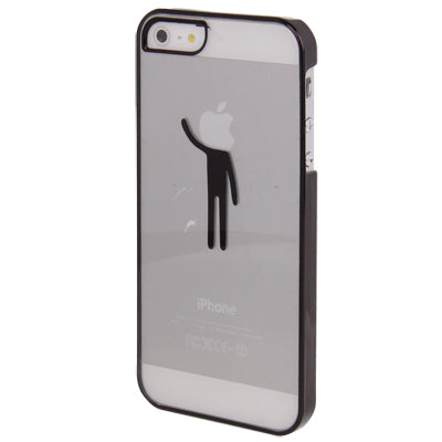 Man Pattern Ultra Thin Plating Border Transparent Plastic Case for i