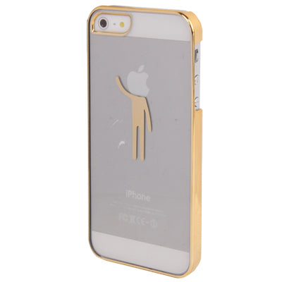 Man Pattern Ultra Thin Plating Border Transparent Plastic Case for i