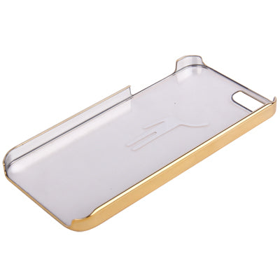 Man Pattern Ultra Thin Plating Border Transparent Plastic Case for i