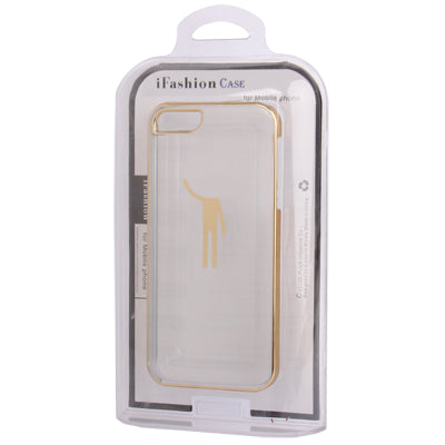 Man Pattern Ultra Thin Plating Border Transparent Plastic Case for i
