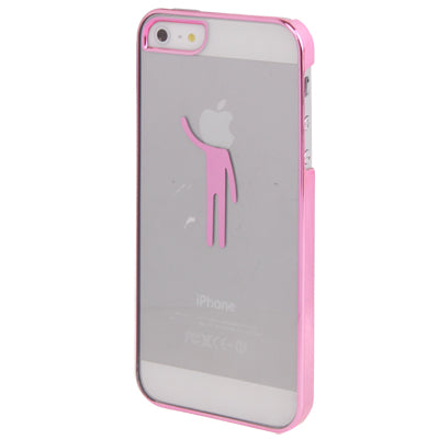 Man Pattern Ultra Thin Plating Border Transparent Plastic Case for i