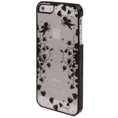 Cupid Pattern Ultra Thin Plating Border Transparent Plastic Case for iPhone 5 & 5s & SE