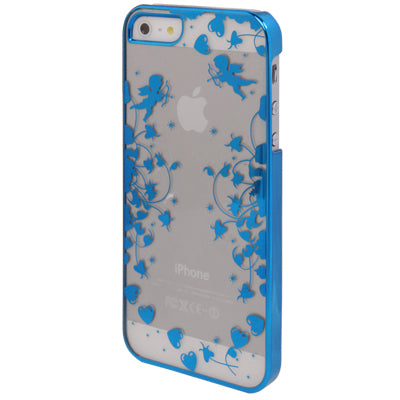 Cupid Pattern Ultra Thin Plating Border Transparent Plastic Case for iPhone 5 & 5s & SE