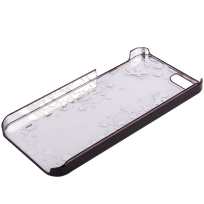 Cupid Pattern Ultra Thin Plating Border Transparent Plastic Case for iPhone 5 & 5s & SE
