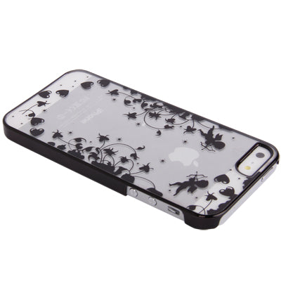 Cupid Pattern Ultra Thin Plating Border Transparent Plastic Case for iPhone 5 & 5s & SE