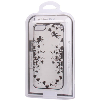Cupid Pattern Ultra Thin Plating Border Transparent Plastic Case for iPhone 5 & 5s & SE