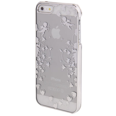 Cupid Pattern Ultra Thin Plating Border Transparent Plastic Case for iPhone 5 & 5s & SE