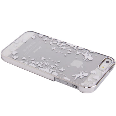 Cupid Pattern Ultra Thin Plating Border Transparent Plastic Case for iPhone 5 & 5s & SE