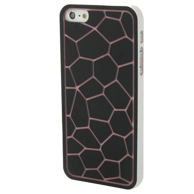 Liquid Cubed Geometric Pattern White Border Anti-scratch Plastic Case for iPhone 5 & 5s & SE