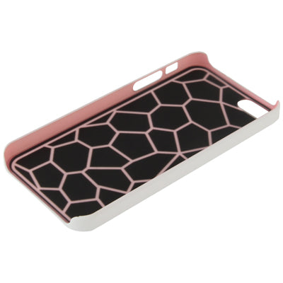 Liquid Cubed Geometric Pattern White Border Anti-scratch Plastic Case for iPhone 5 & 5s & SE