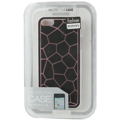 Liquid Cubed Geometric Pattern White Border Anti-scratch Plastic Case for iPhone 5 & 5s & SE